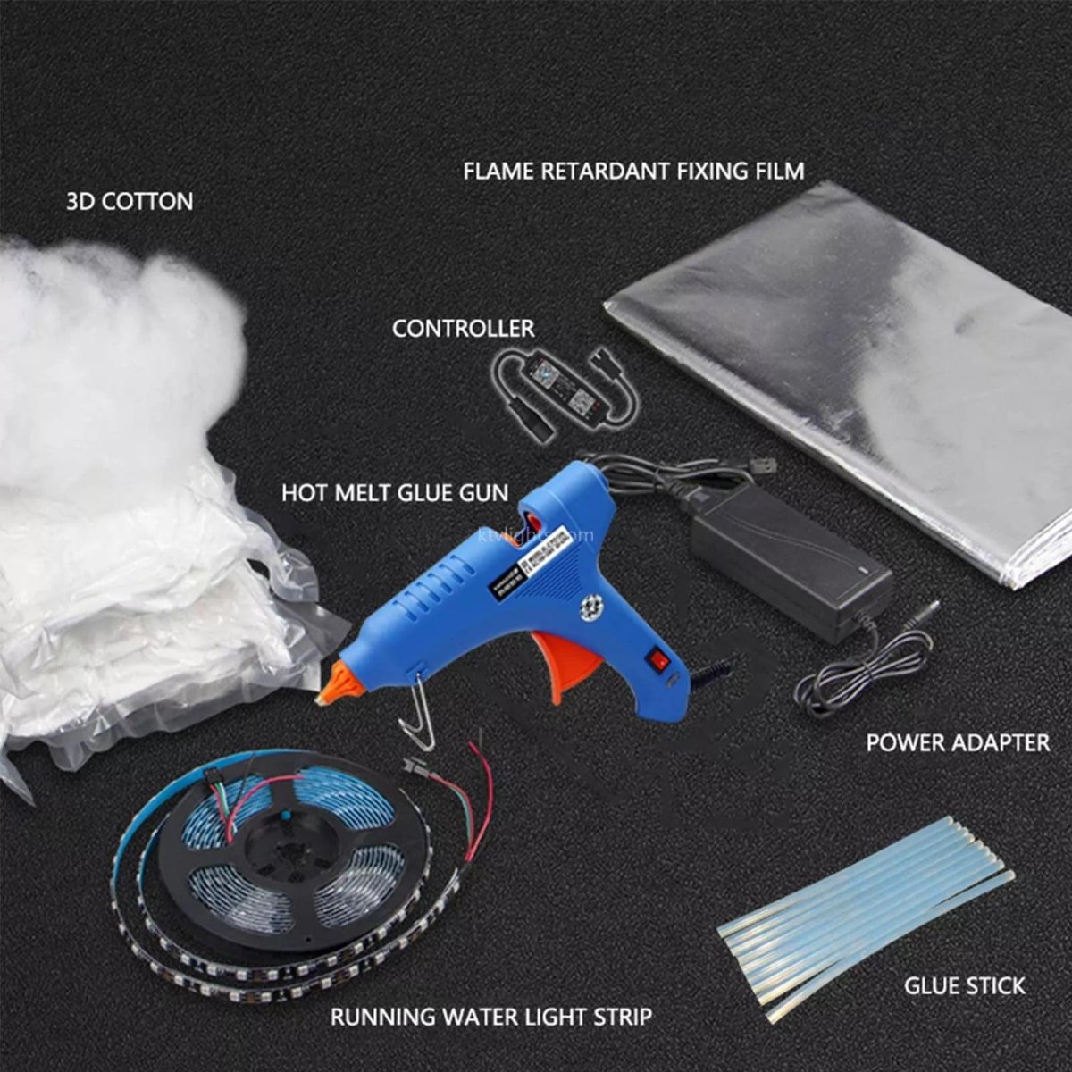 Cloud lamp DIY maken met LED en watten