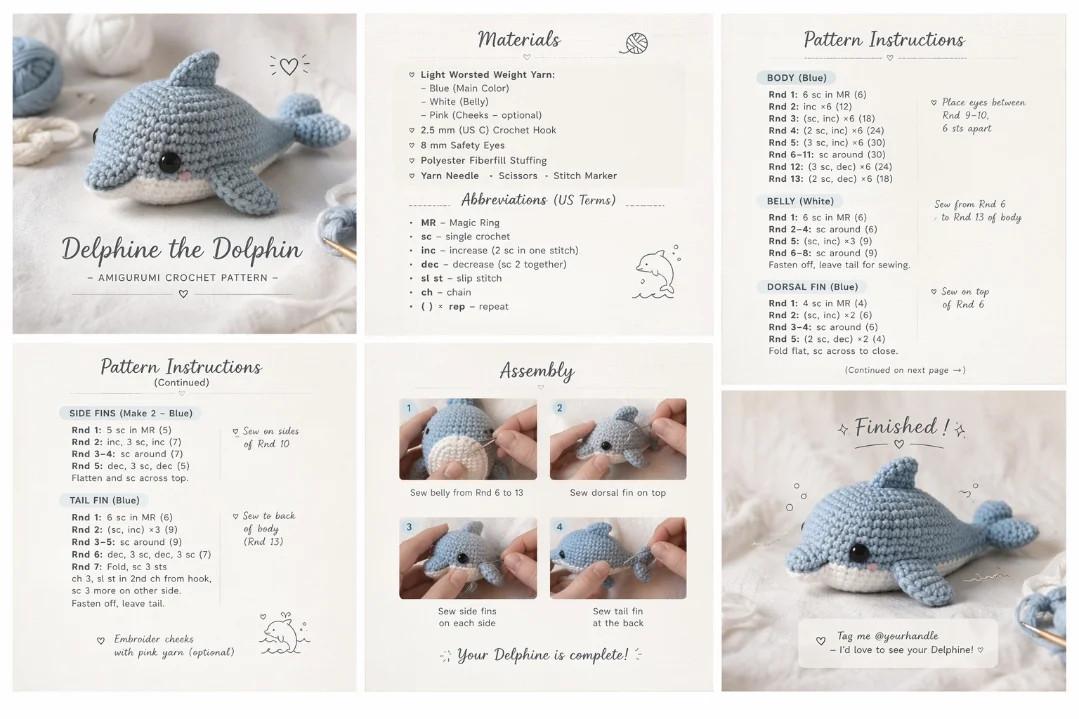 Amigurumi patroon lezen met haakwerk
