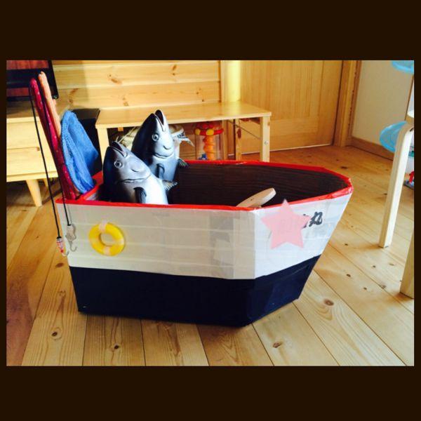 Kartonnen boot speelgoed maken