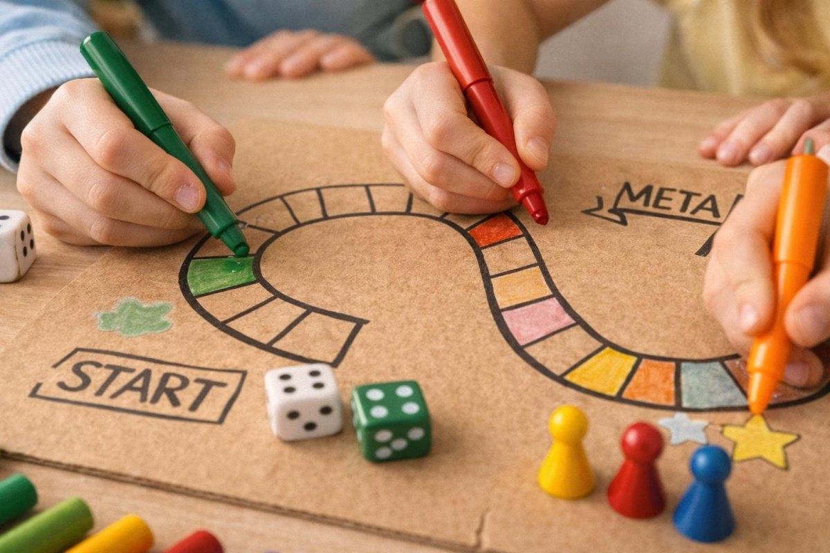 Kartonnen spelbord zelf maken