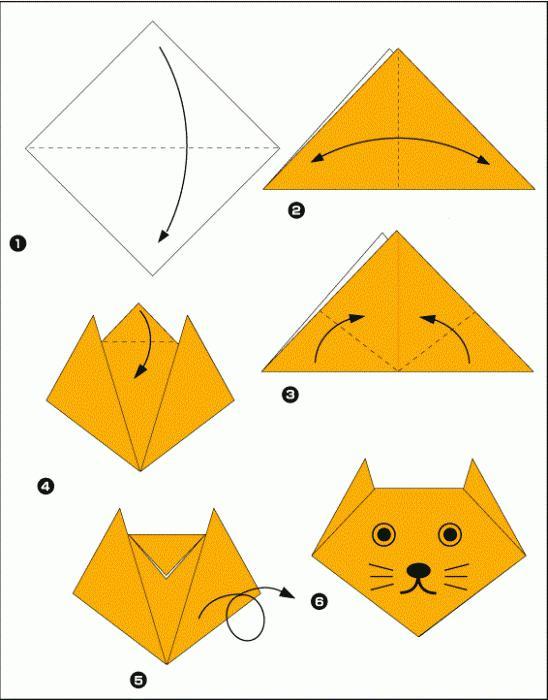 Origami kat voor beginners