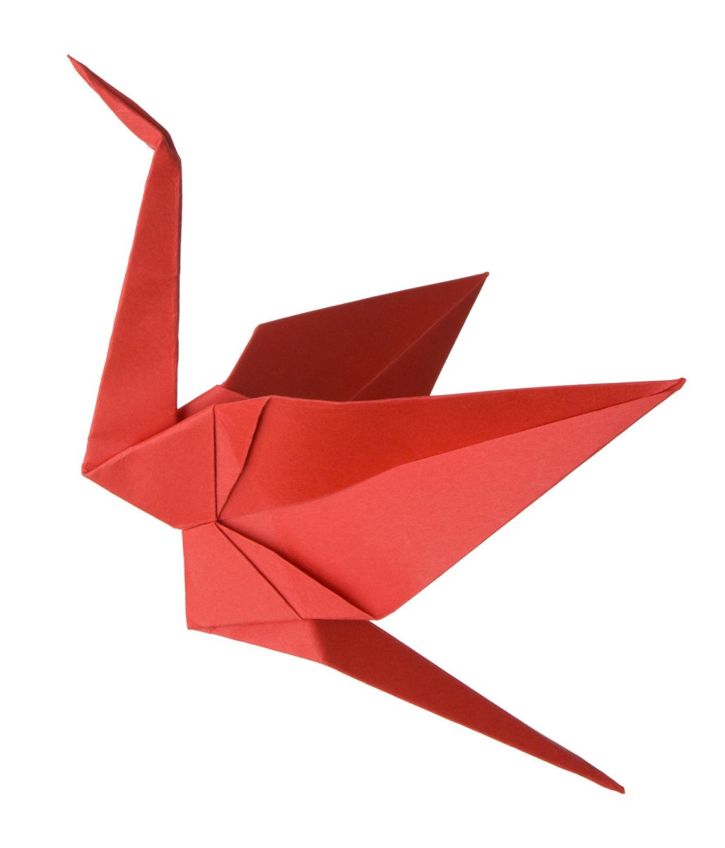 Kleurrijke origami vogel