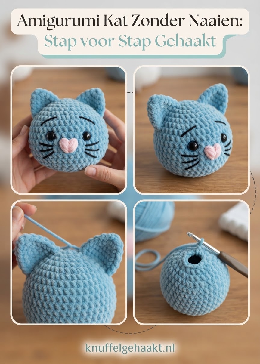Amigurumi Kat Zonder Naaien: Stap voor Stap Gehaakt