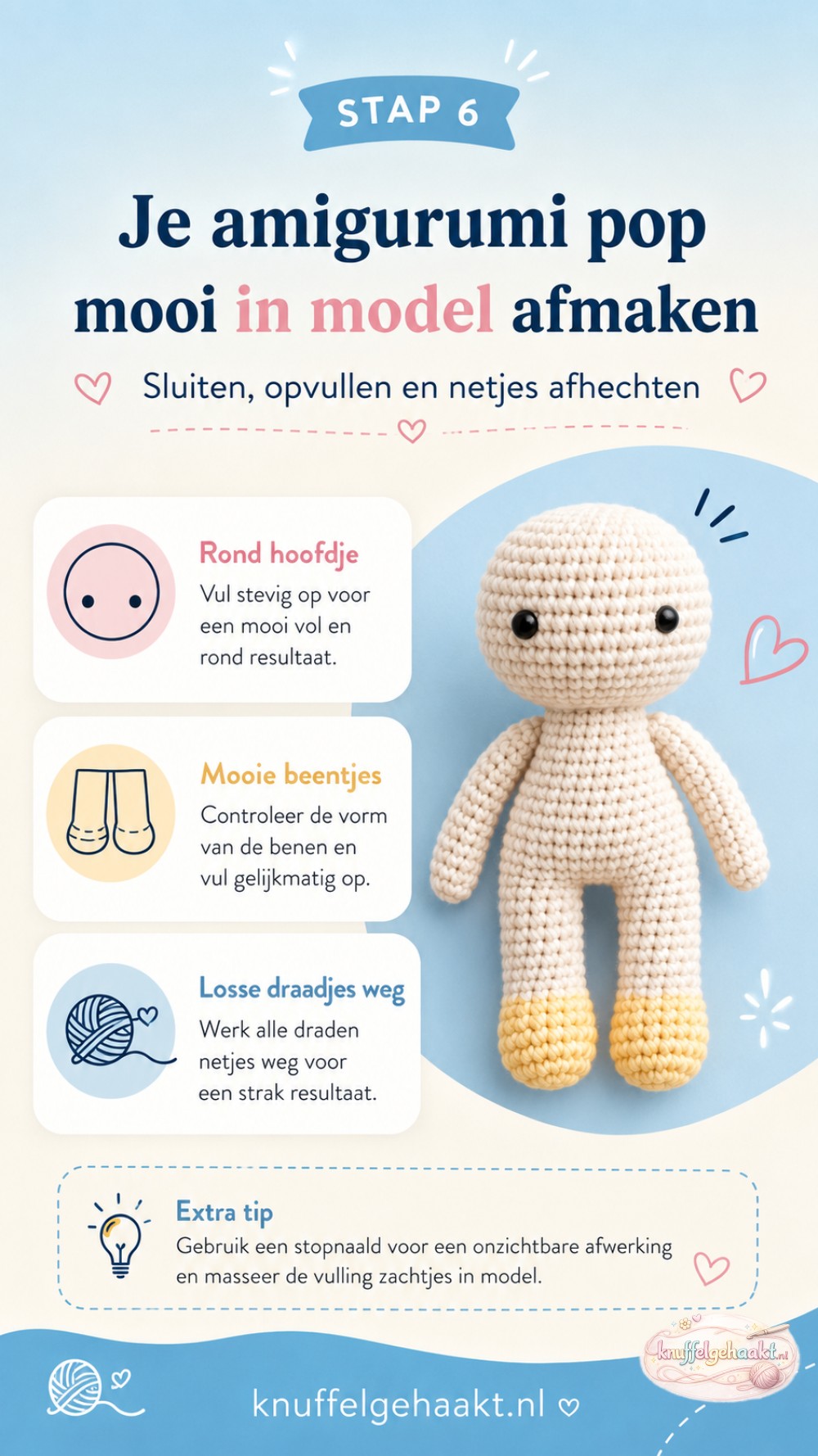Amigurumi Pop Afwerken - Van Benen Tot Hoofd, Mooi Strak