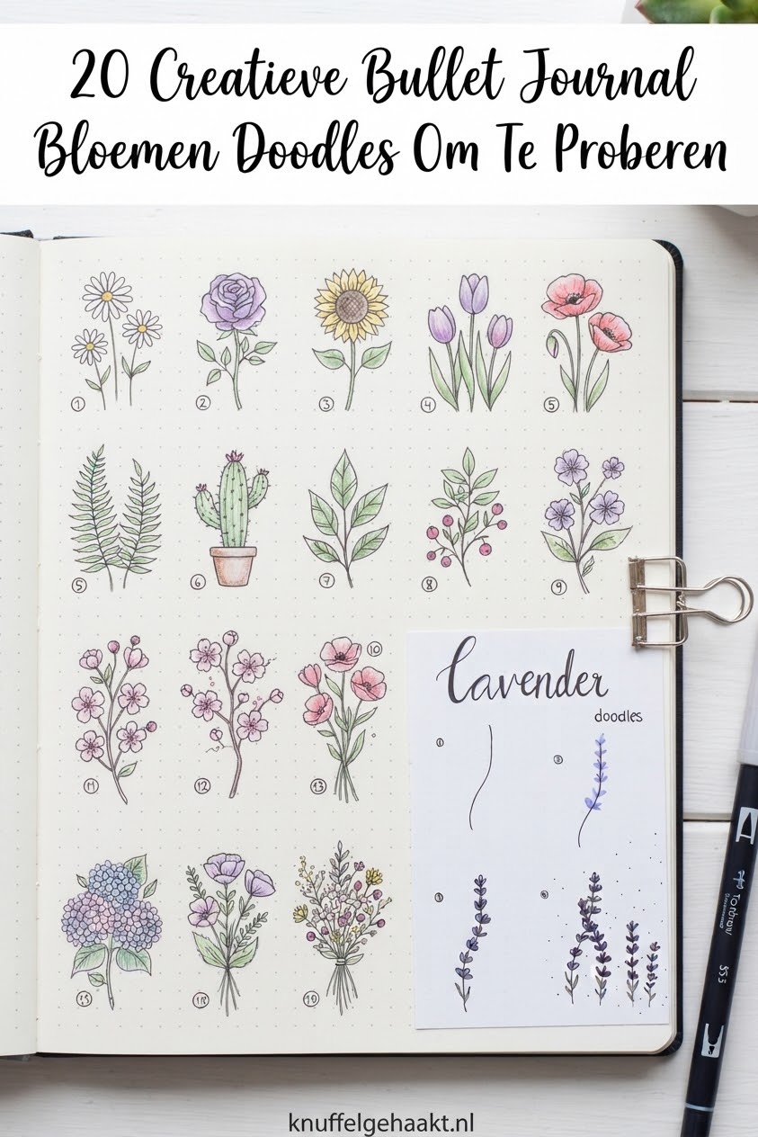 20 Creatieve Bullet Journal Bloemen Doodles Om Te Proberen