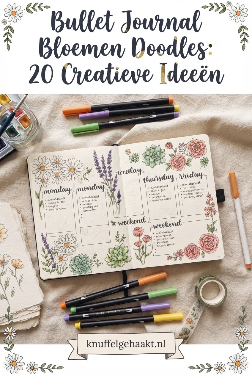 Bullet Journal Bloemen Doodles: 20 Creatieve Ideeën