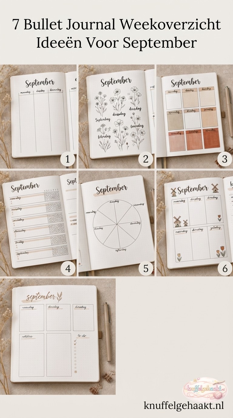 7 Bullet Journal Weekoverzicht Ideeën Voor September