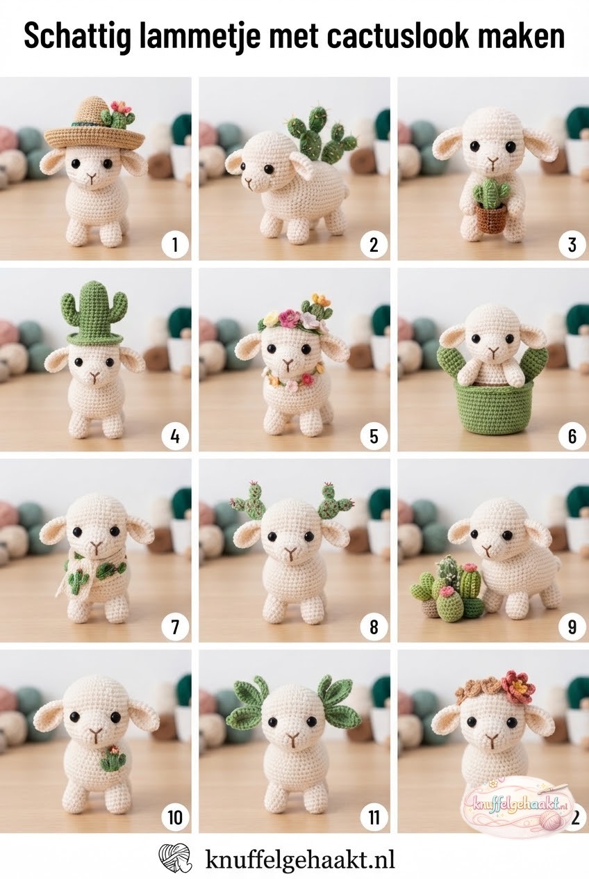 Schattig lammetje met cactuslook maken