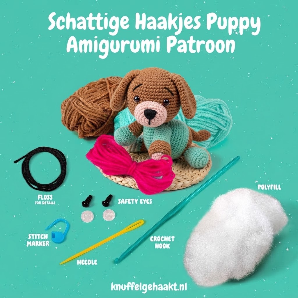 Schattige Haakjes Puppy Amigurumi Patroon