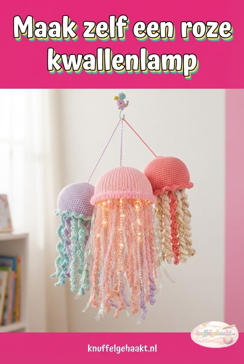 Maak zelf een roze kwallenlamp