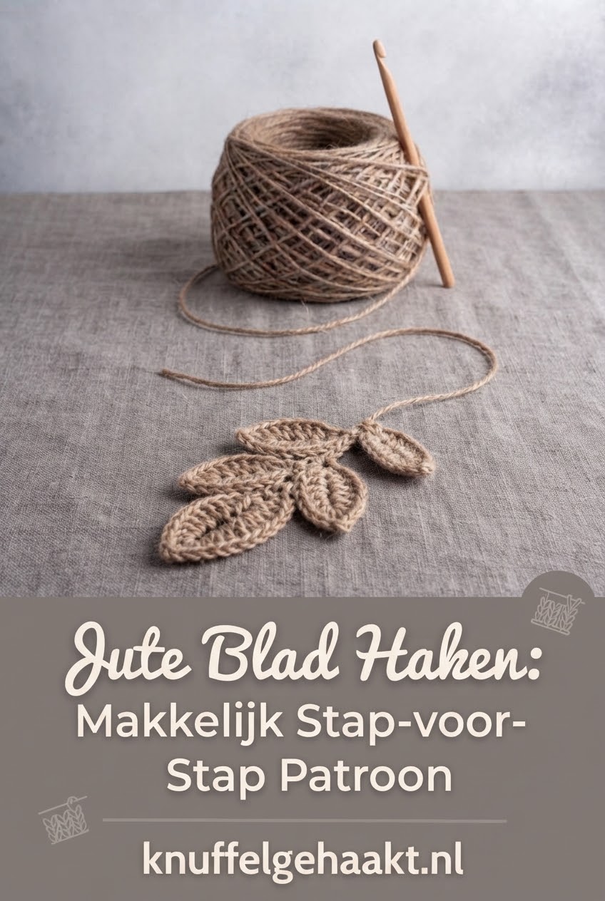 Jute Blad Haken: Makkelijk Stap-voor-Stap Patroon