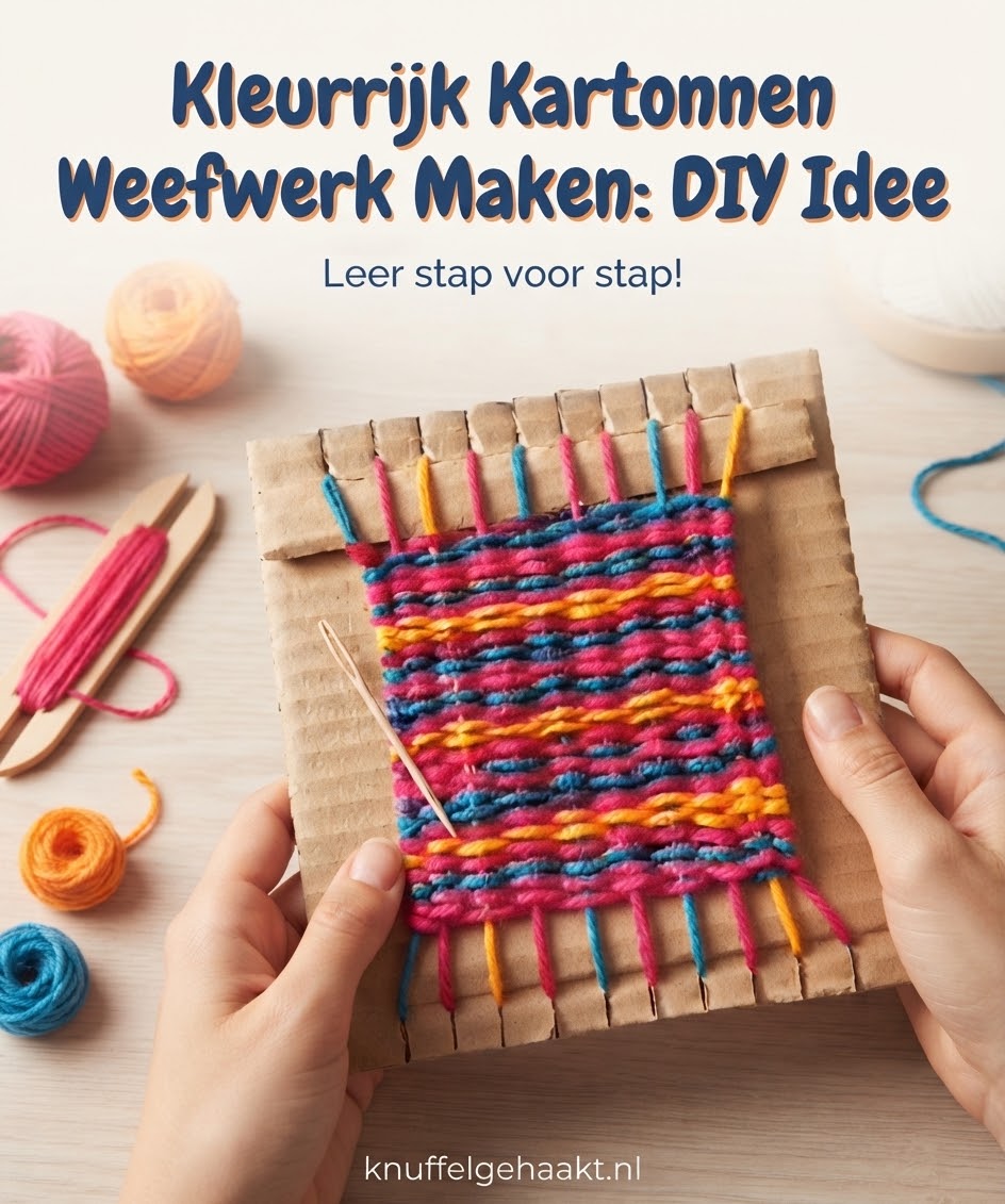 Kleurrijk Kartonnen Weefwerk Maken: DIY Idee