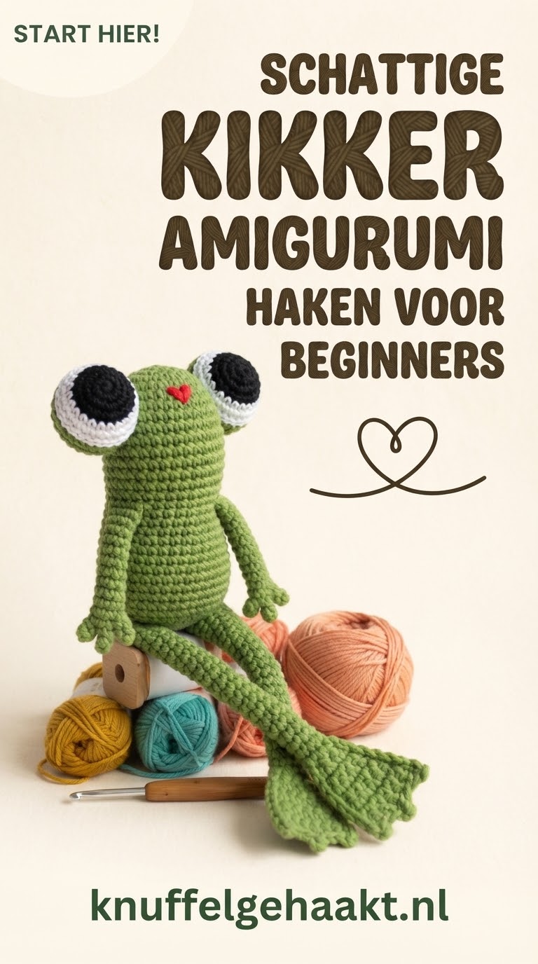 Schattige Kikker Amigurumi Haken Voor Beginners