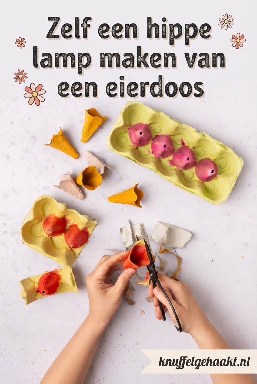 Zelf een hippe lamp maken van een eierdoos