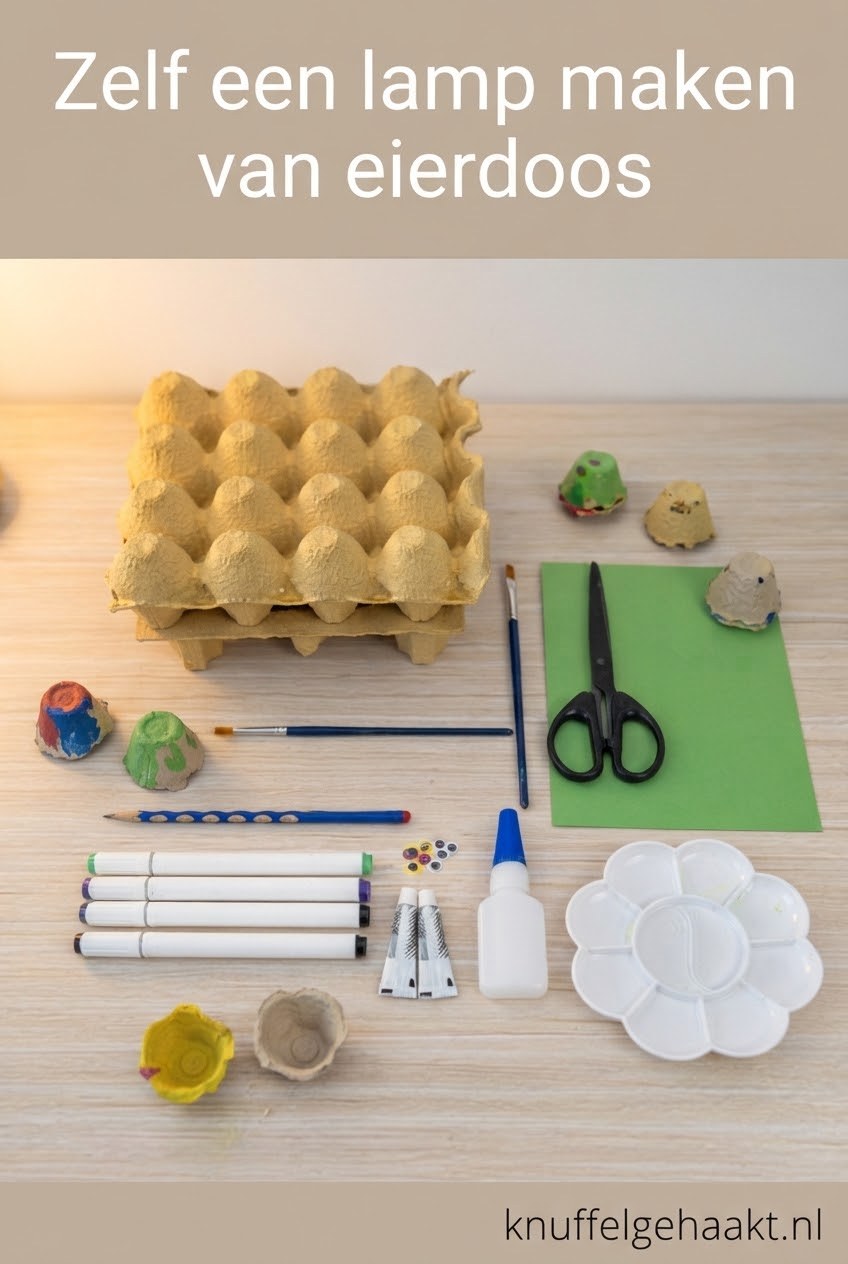 Zelf een lamp maken van eierdoos