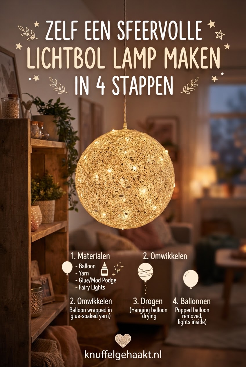 Zelf een sfeervolle lichtbol lamp maken in 4 stappen