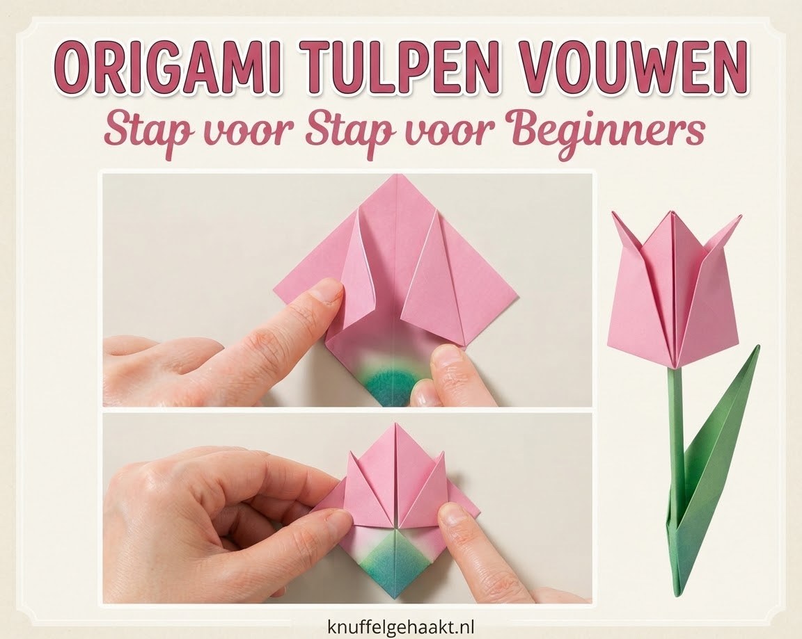 Origami Tulpen Vouwen Stap voor Stap voor Beginners