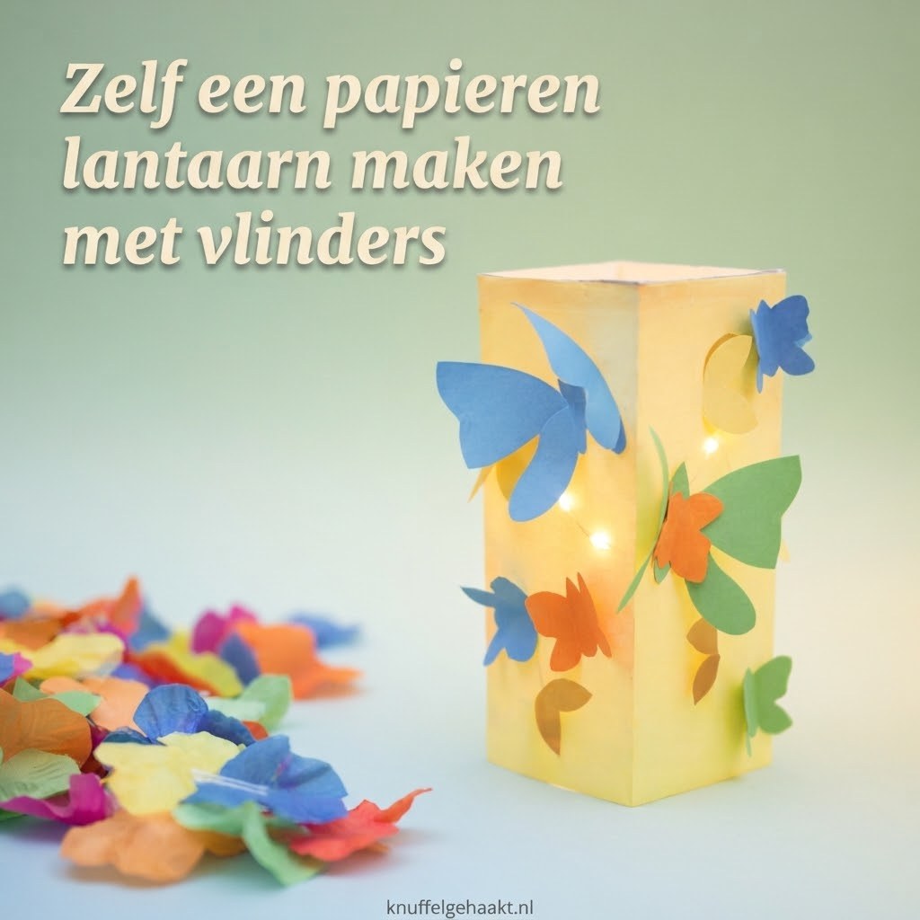 Zelf een papieren lantaarn maken met vlinders