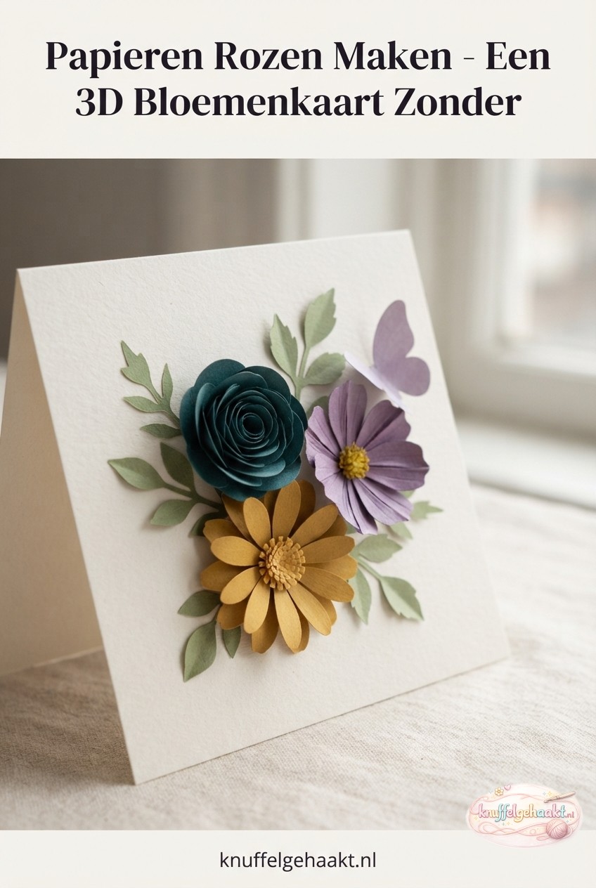 Papieren Rozen Maken - Een 3D Bloemenkaart Zonder