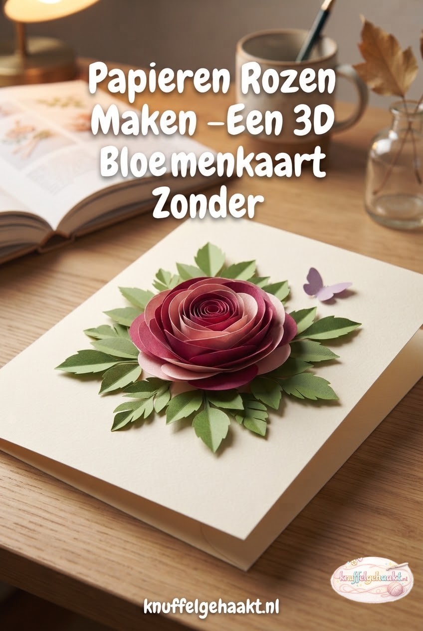 Papieren Rozen Maken - Een 3D Bloemenkaart Zonder