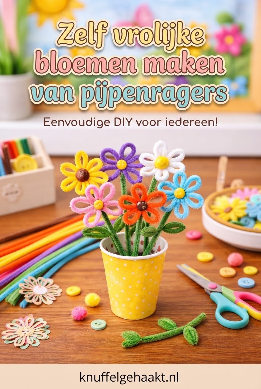 Zelf vrolijke bloemen maken van pijpenragers