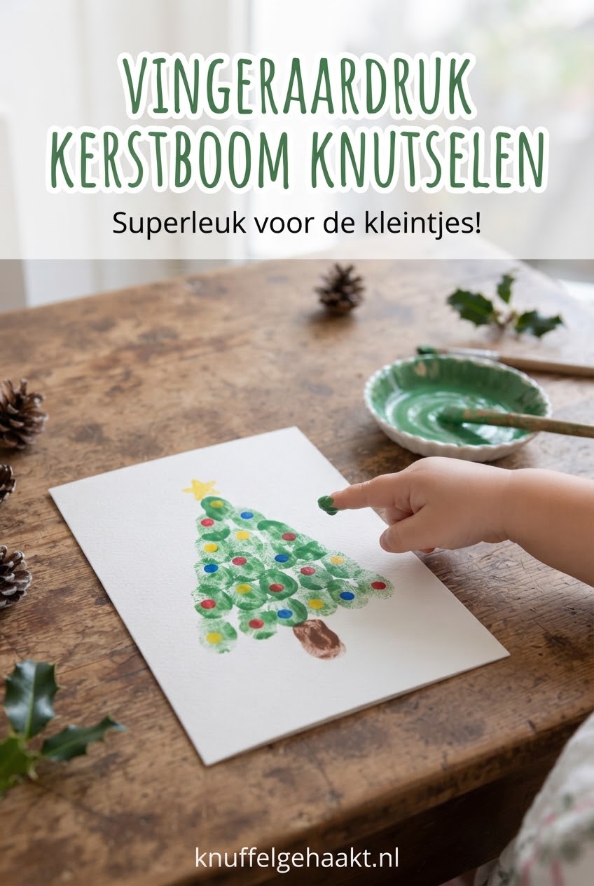 Vingerafdruk Kerstboom Knutselen