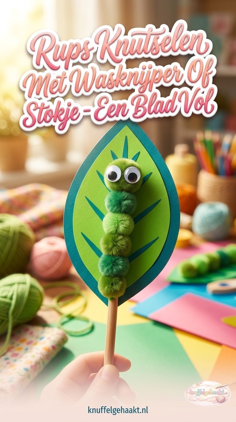 Rups Knutselen Met Wasknijper Of Stokje - Een Blad Vol